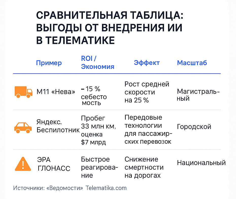 Выгоды от внедрения ИИ в телематике